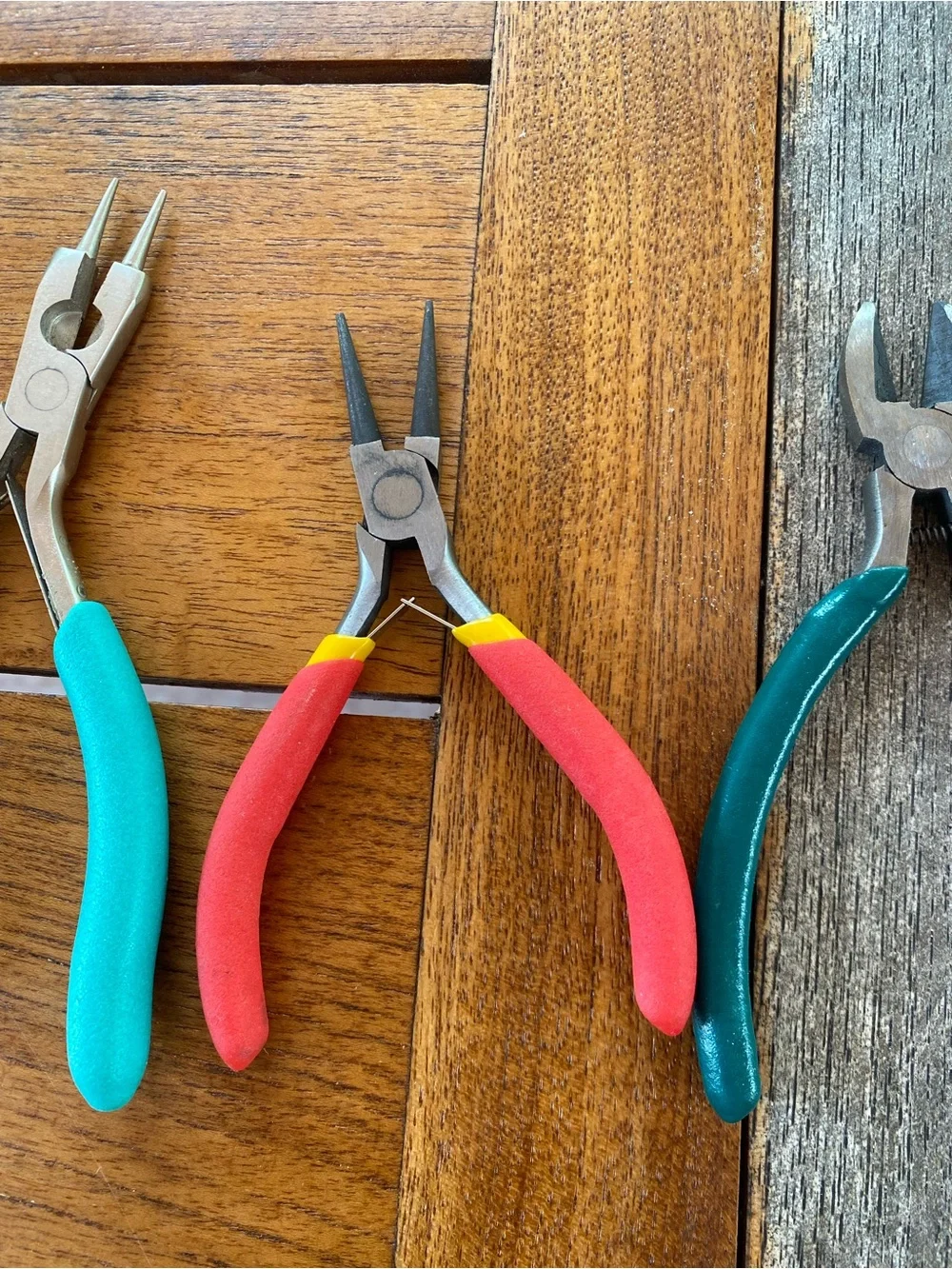 Assorted Colored Precision Pliers Set - Red, Teal, Pink, Green